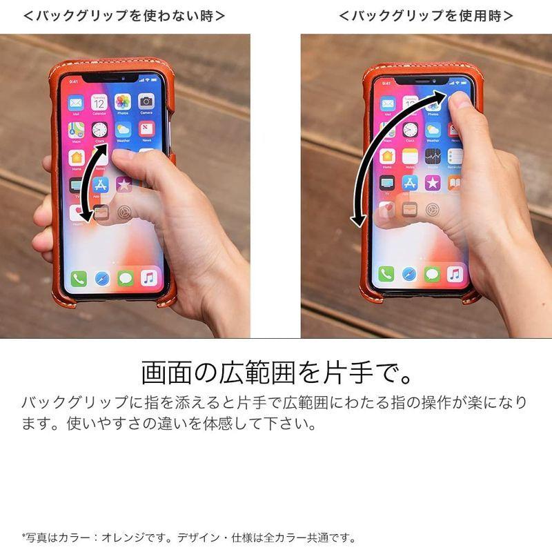 HUKURO iPhone XR 用 ケース 革 栃木レザー 日本製 右手持ち ブラウン :20211230121105-00571:きん