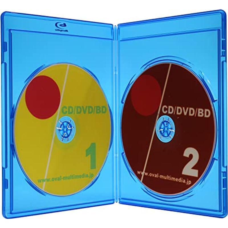 激安先着 極薄6mm厚2枚収納ブルーレイディスクケース 100個 ブルー BD、DVD、CDケース