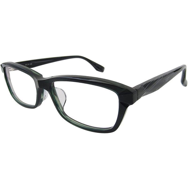 大きい サイズ フレーム 伊達 スクエア 眼鏡 かっこいい スクエア セル フレーム Pcメガネ Pc メガネ グリーン ブラック ブルーライトカット ビッグサイズ きんもくせい Uv