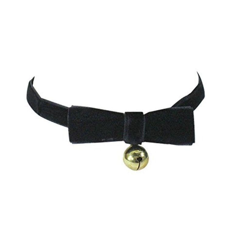 半額 鈴 チョーカー かわいい 黒リボン 金の鈴 コスプレ ゴスロリ