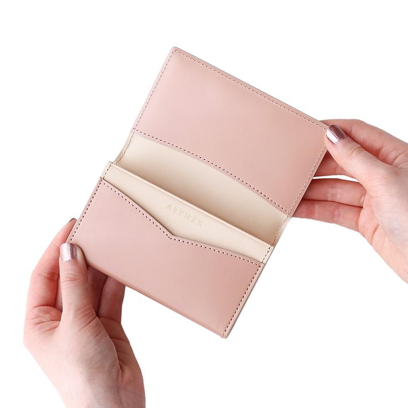 高級感 優しげサクラ色×上質コードバン♡AETHER名刺入れディアマン tdh