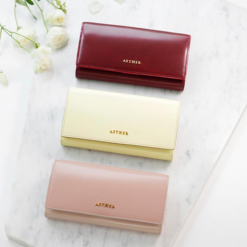 Aether 長財布 かぶせ レディース 日本製 コードバン 高級革 ディアマン 大人可愛い お財布 プレゼント ブランド エーテル P Aether Yahoo 店 通販 Yahoo ショッピング