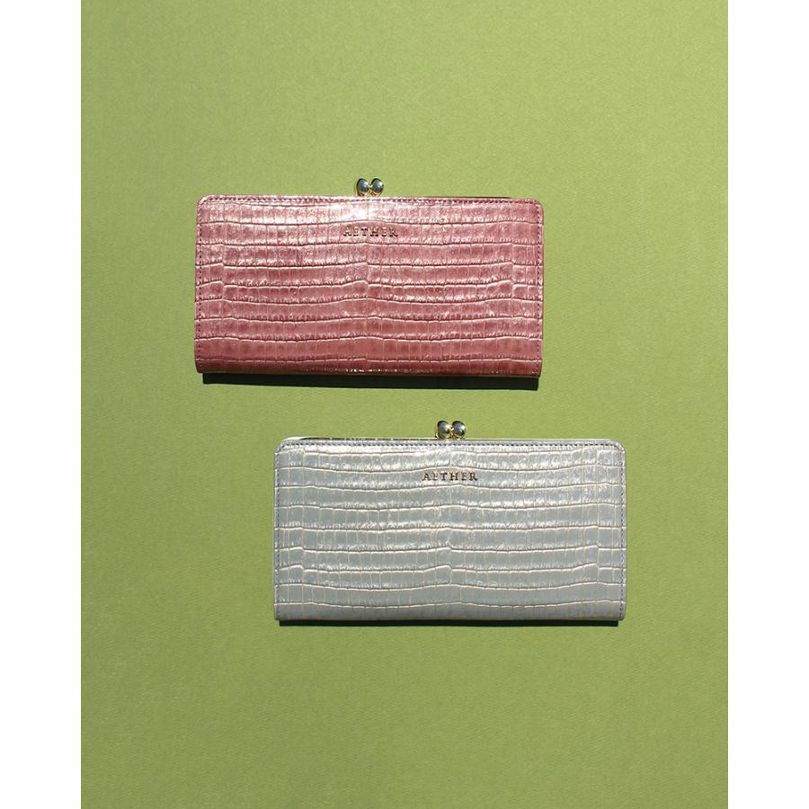 公式 グッズ AETHER 長財布 がま口 レディース イタリア製 クロコ型押しレザー 「ニナ」がま口長財布 ブランド エーテル 【2600258533】(13728円)