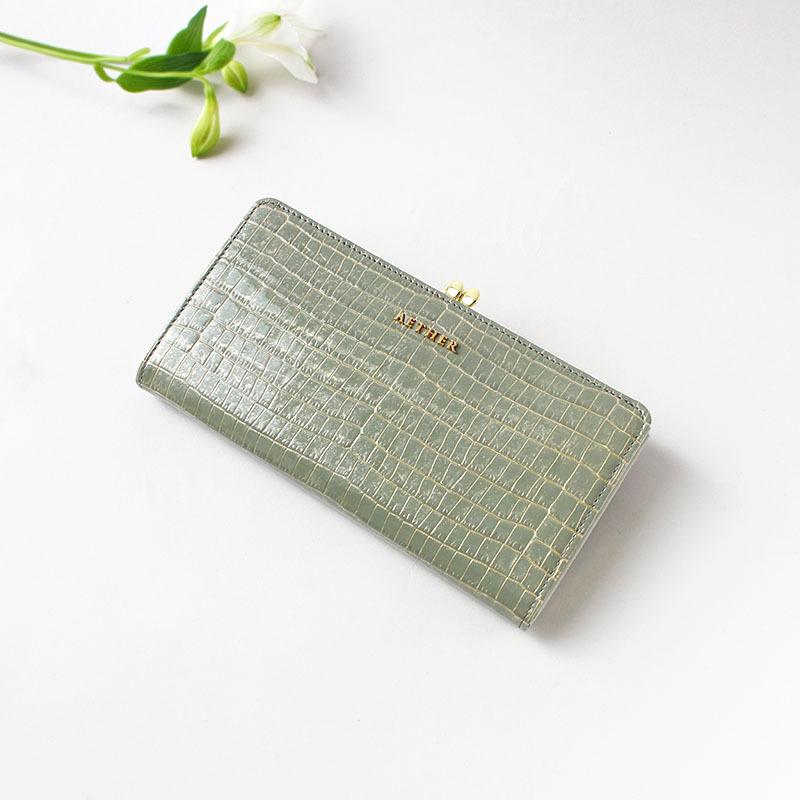 公式 グッズ AETHER 長財布 がま口 レディース イタリア製 クロコ型押しレザー 「ニナ」がま口長財布 ブランド エーテル 【2600258533】(13728円)