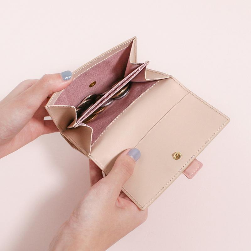 AETHER 二つ折り財布 ミニ財布 レディース パステルカラー マルチ