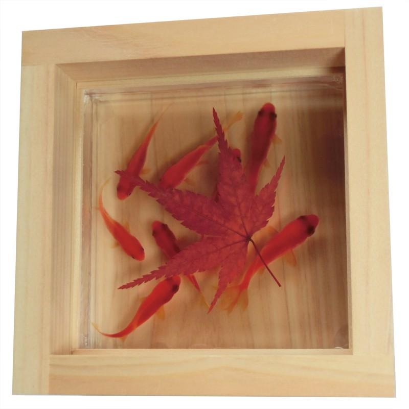 金魚アート 樹脂金魚 咲 紅葉 紅 手作り ハンドメイド アクリル