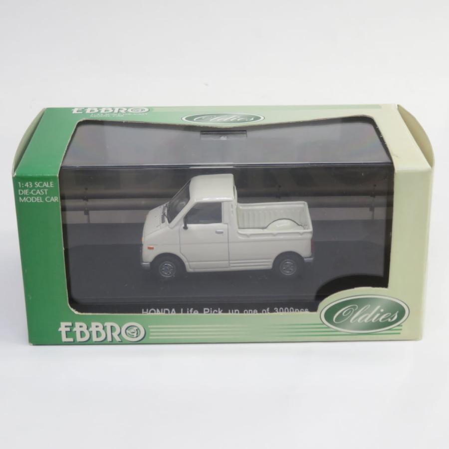 エブロ 1/43 ホンダ ライフピックアップ アイボリー ミニカー ※中古