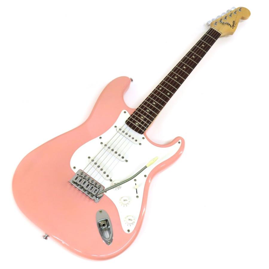 エレキギター SQUIER スクワイヤー BULLET STRAT ピンク 純正ソフト