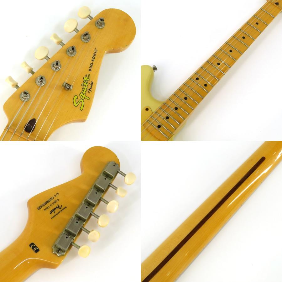 エレキギター 黄色・白　Squier ギターセット全部付き Squier Squier by Fender スクワイア スクワイヤー Classic Vibe Duo