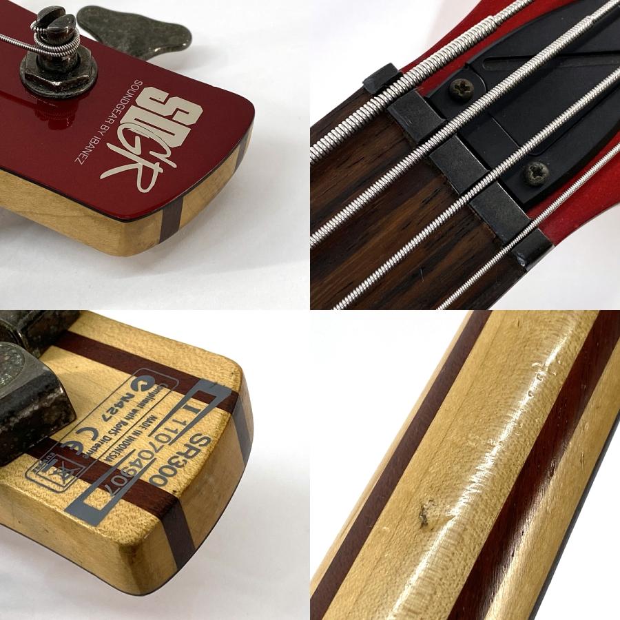 楽器・機材 Ibanez アイバニーズ SR300 メタリックレッド 4弦 アクティブ