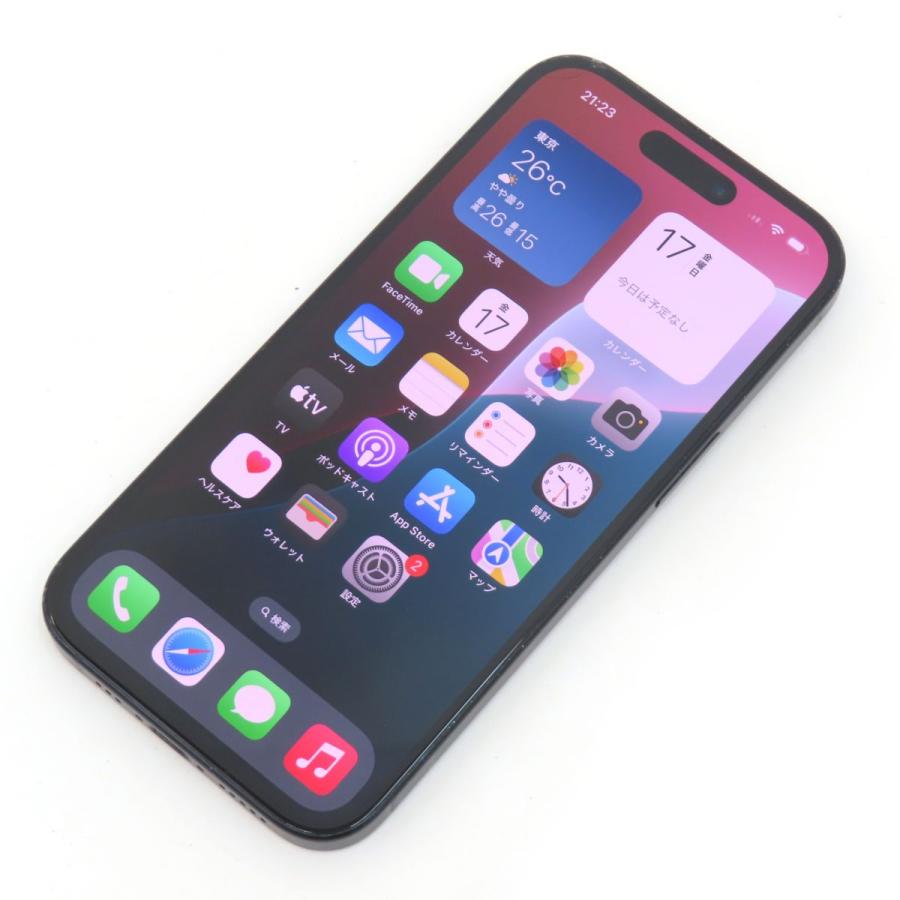 iPhone 15 128GB バッテリー89% SIMフリー SIMフリー iPhone 15 128GB ブラック MTMH3J/A バッテリー最大