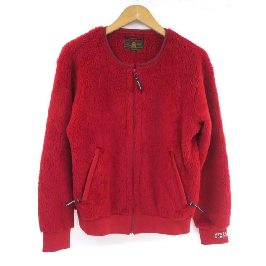 hystericglamour ニットジップアップジャケット クリーム 赤 レディースF)ヒステリックグラマー ウール ニット ジップアップ - メルカリ