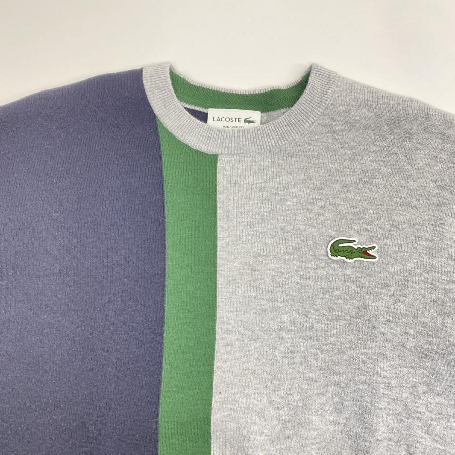 LACOSTE ラコステ バーチカルカラーブロッキングニットセーター S(US 