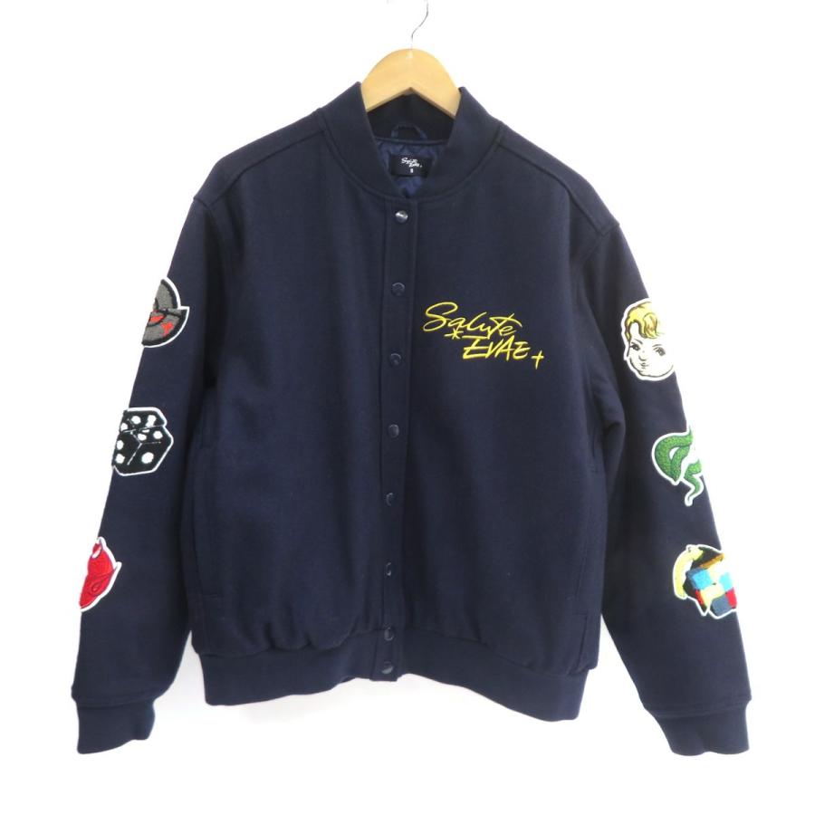 SALUTE サルーテ スタジャン Sサイズ ネイビー ※中古 : お宝ストア 