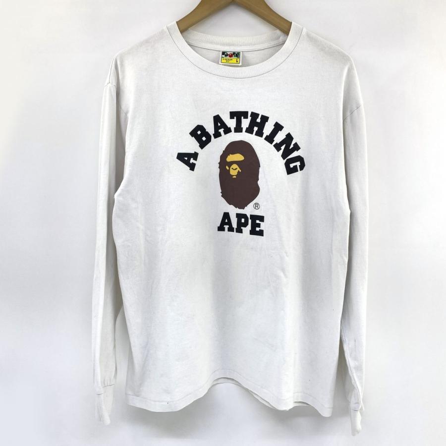 A BATHING APE アベイシングエイプ 長袖 プリント Tシャツ