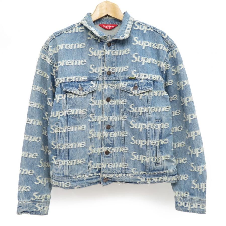 Supreme シュプリーム Frayed Logos Denim Trucker Jacket フレイ ロゴ