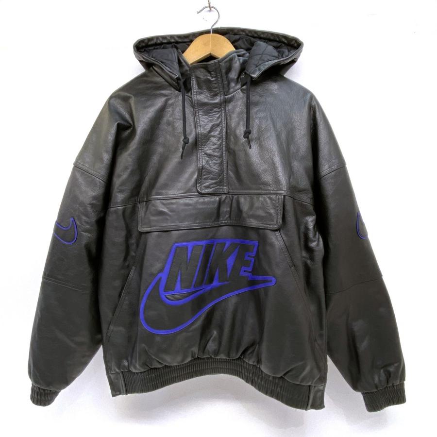 SUPREME シュプリーム × NIKE ナイキ Leather Anorak Bomber レザー