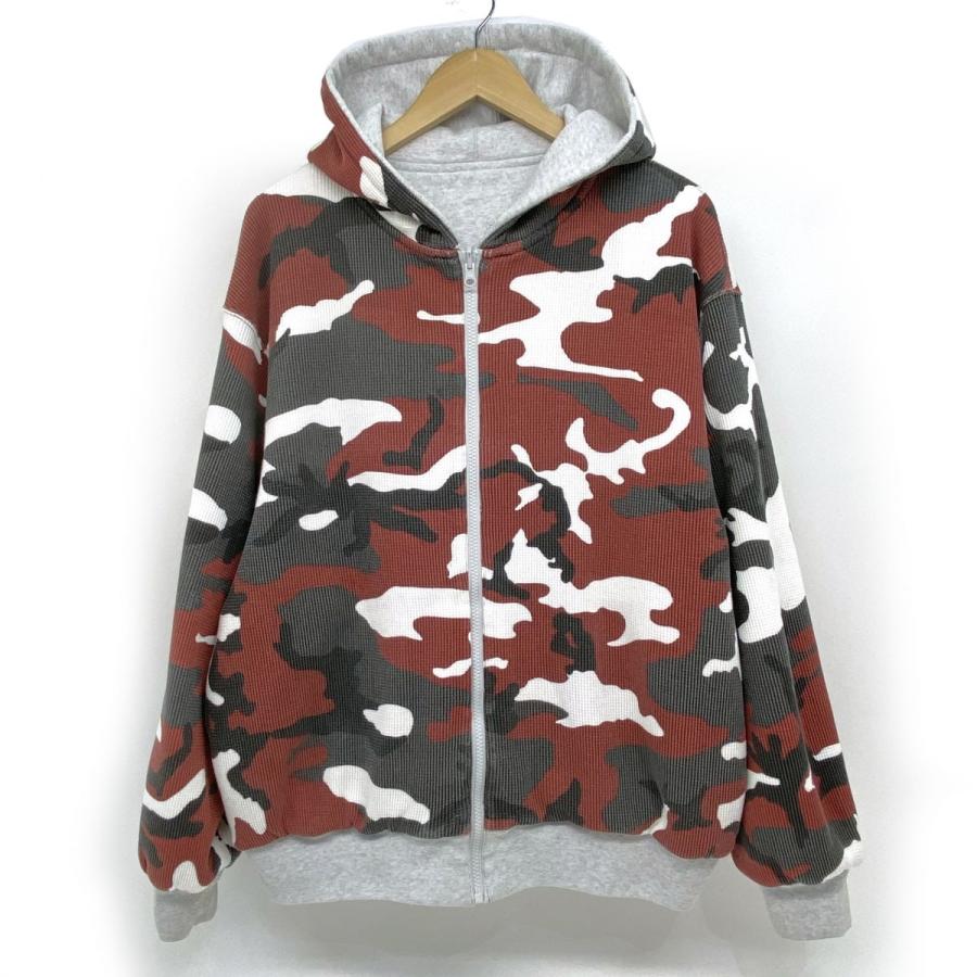 supremeリバーシブルジップパーカー（迷彩グレー） Supreme Zip Up Hooded Sweatshirt Snow Camo Small box logo