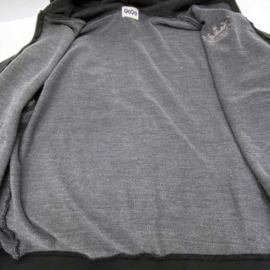 9090 ナインティナインティ Motion King Logo Pigment Zip Hoodie