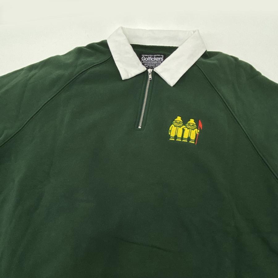 【未使用】ゴルフィッカーズ golfickers ポロシャツ L Golfickers ゴルフィッカーズ 半袖ポロシャツ スウェット ハーフジップ