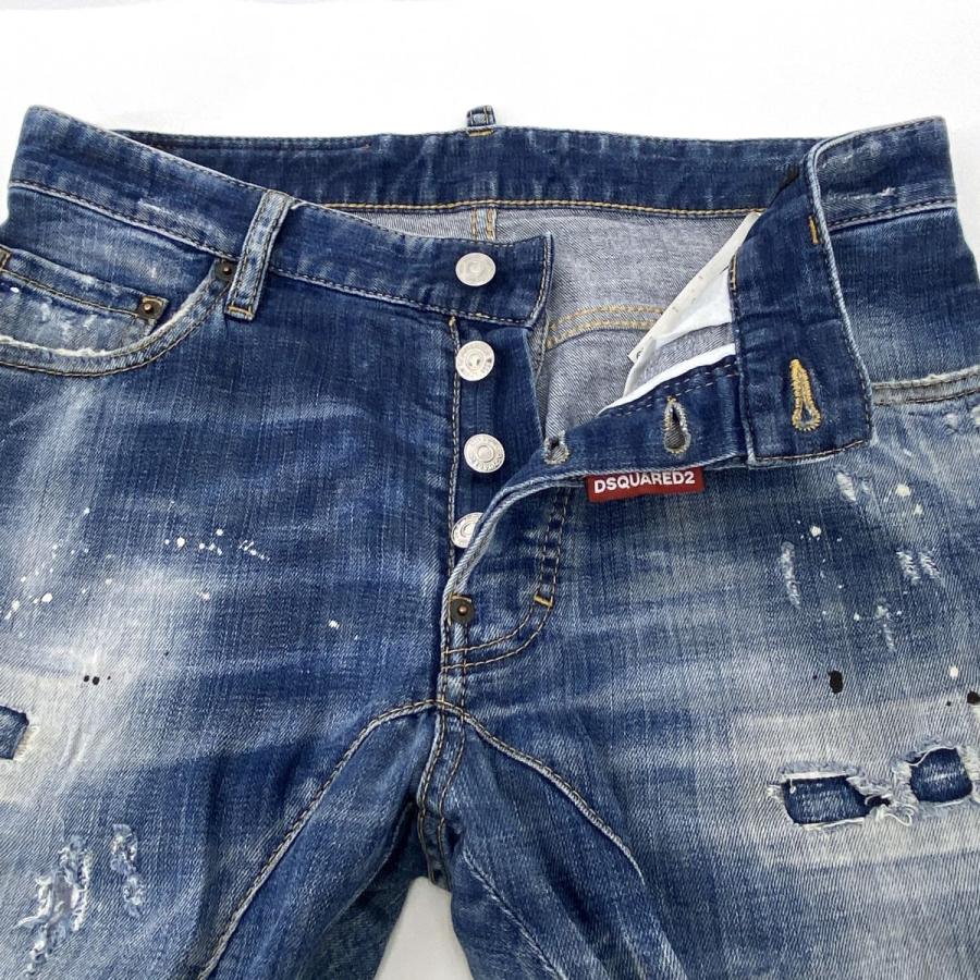 DSQUARED2 ディースクエアード Tidy Biker ダメージ加工デニムパンツ 
