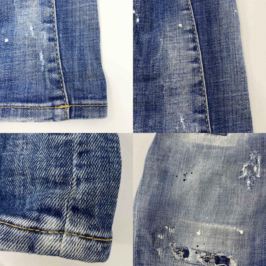 DSQUARED2 ディースクエアード Tidy Biker ダメージ加工デニムパンツ 