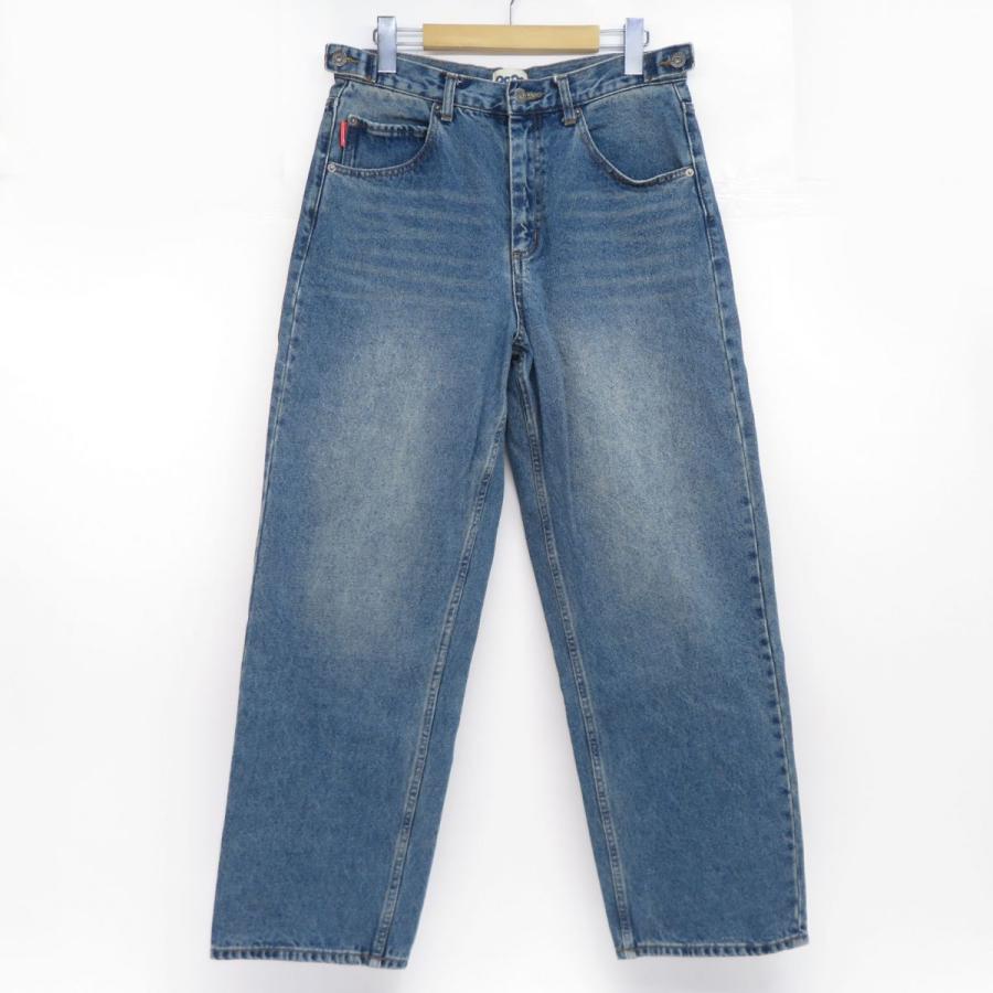 9090 ナインティナインティ King Logo Vintage Tapered Pants デニム