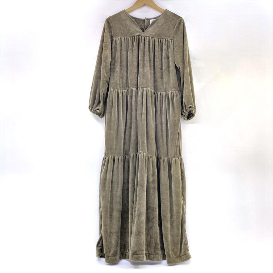 HANNAH×RHC Ron Herman ワンピース RHC Ron Herman アールエイチシーロンハーマン ベロア 長袖ワンピース