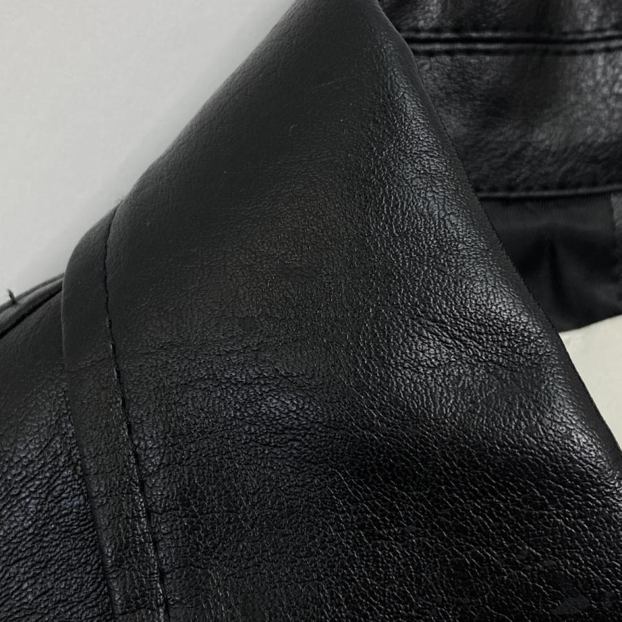 Ameri アメリ LUSTER FAKE LEATHER JACKET フェイクレザージャケット 