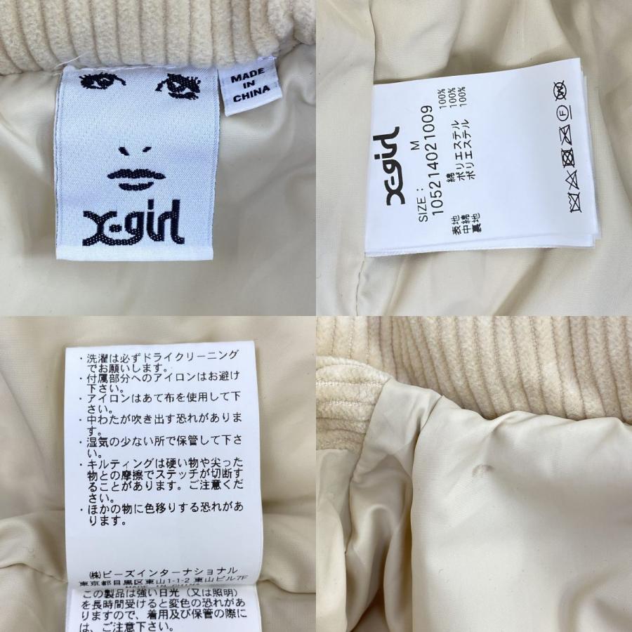 X-girl エックスガール CORDUROY PUFFER JACKET コーデュロイ 