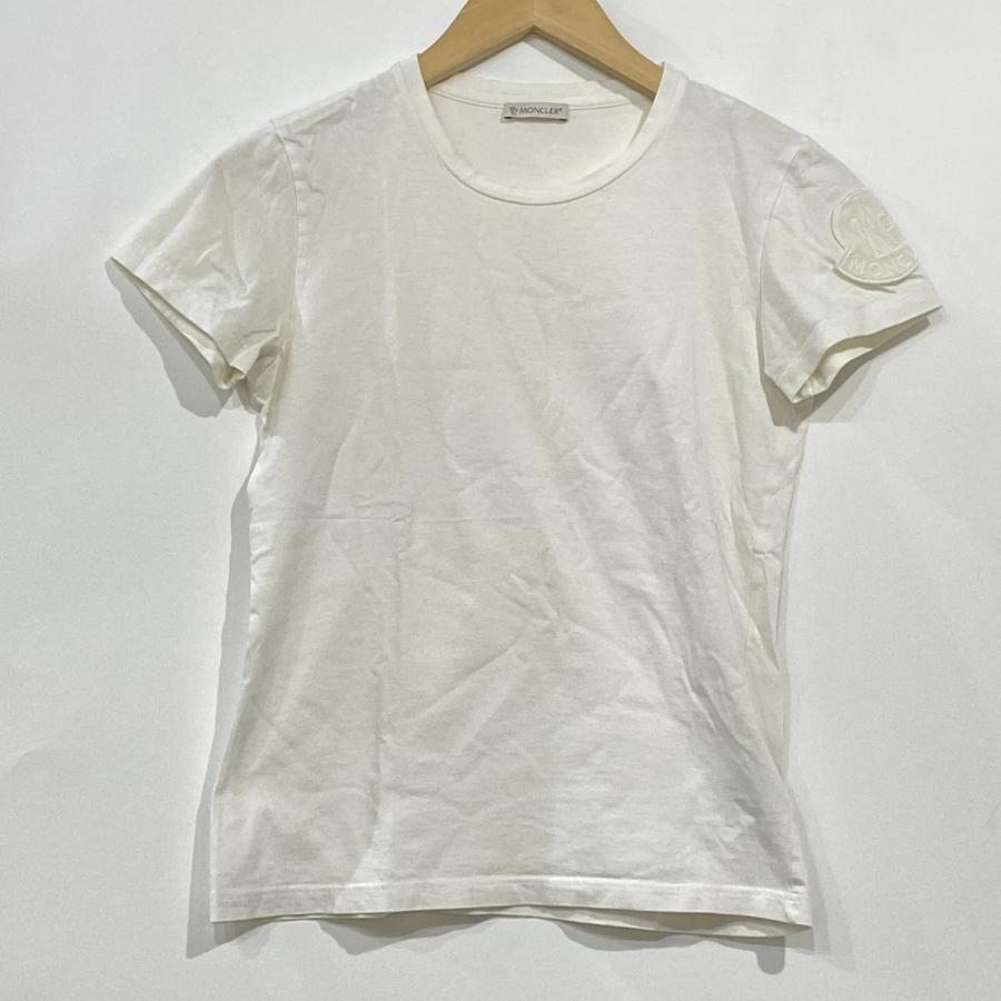 MONCLER 半袖 Tシャツ ホワイト MONCLER モンクレール Tシャツ ホワイト XSサイズ レディース ※中古