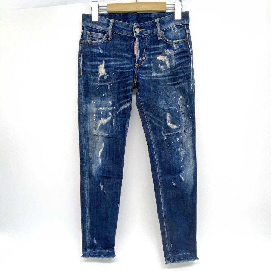 DSQUARED2 ディースクエアード ペイント ダメージ加工 スキニーデニム