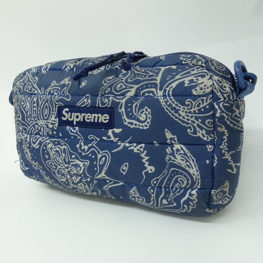 Supreme シュプリーム 22AW Puffer Side Bag ブルーペイズリー サイド
