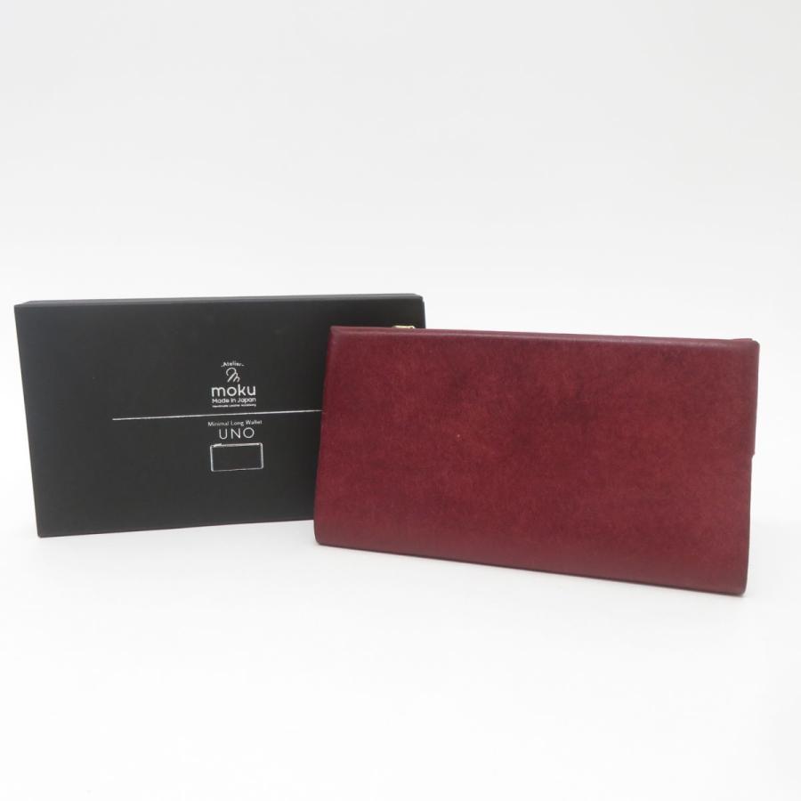 MOKU モク 小さく薄い長財布 UNO Pueblo Most(ワインレッド) ※中古