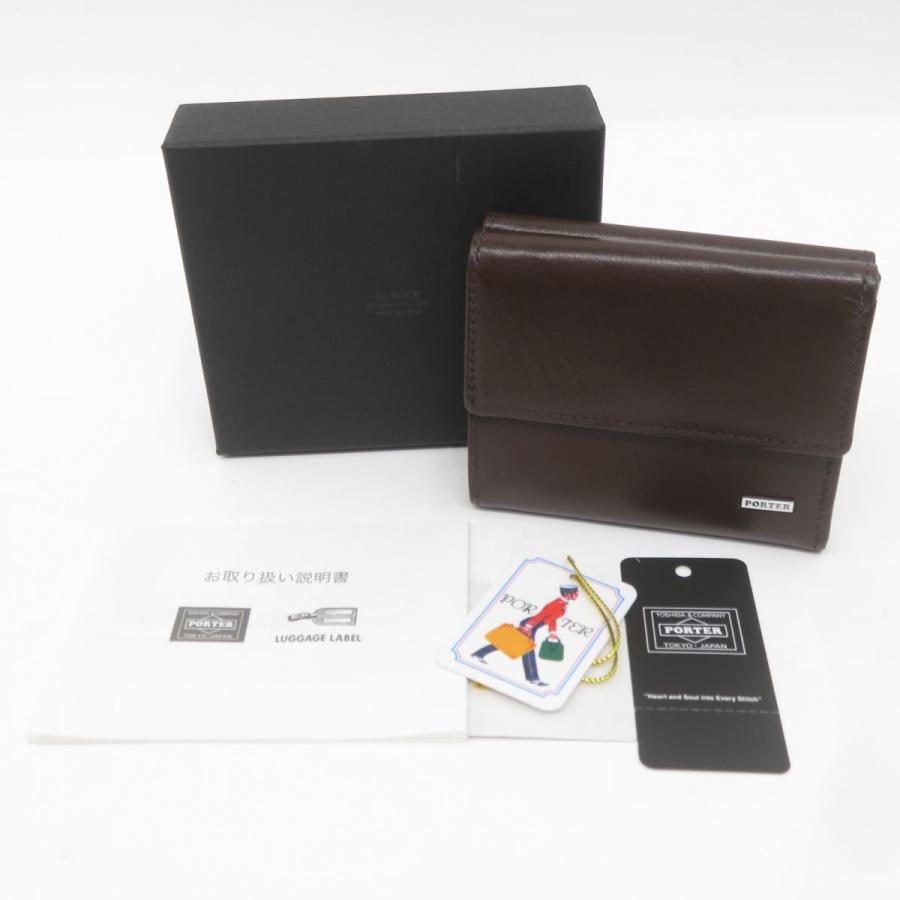 『新品未使用』PORTER シーン 三つ折り財布 ブラック レザー最終値下げ PORTER ポーター SHEEN WALLET シーン 三つ折り財布 110-02971 ※中古美