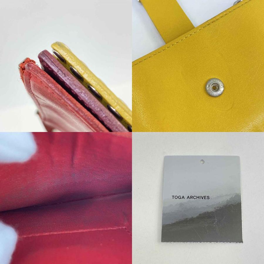 TOGA トーガ Leather wallet studs small レザー 二つ折り財布 TZ31