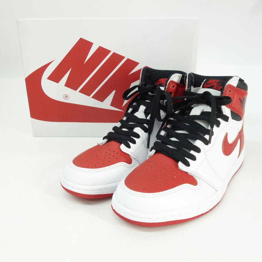 ［新品未使用品］NIKE エアジョーダン1 RETRO HIGH OG 赤/白 未使用】NIKE AIR JORDAN 1 RETRO HIGH OG ナイキ エア ジョーダン