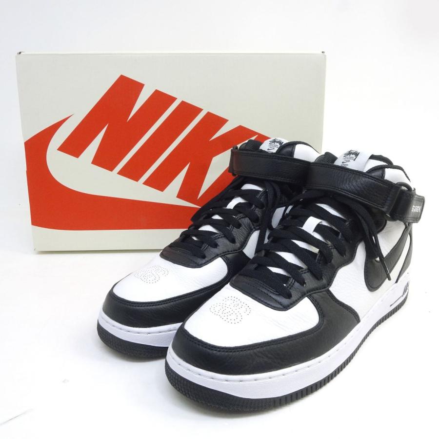 NIKE ナイキ/AIR FORCE 1 07 MID SP/DJ7840-002/Aランク/76【中古】 Stussy×NIKE AIR FORCE 1 07 MID SP ステューシー ナイキ エア