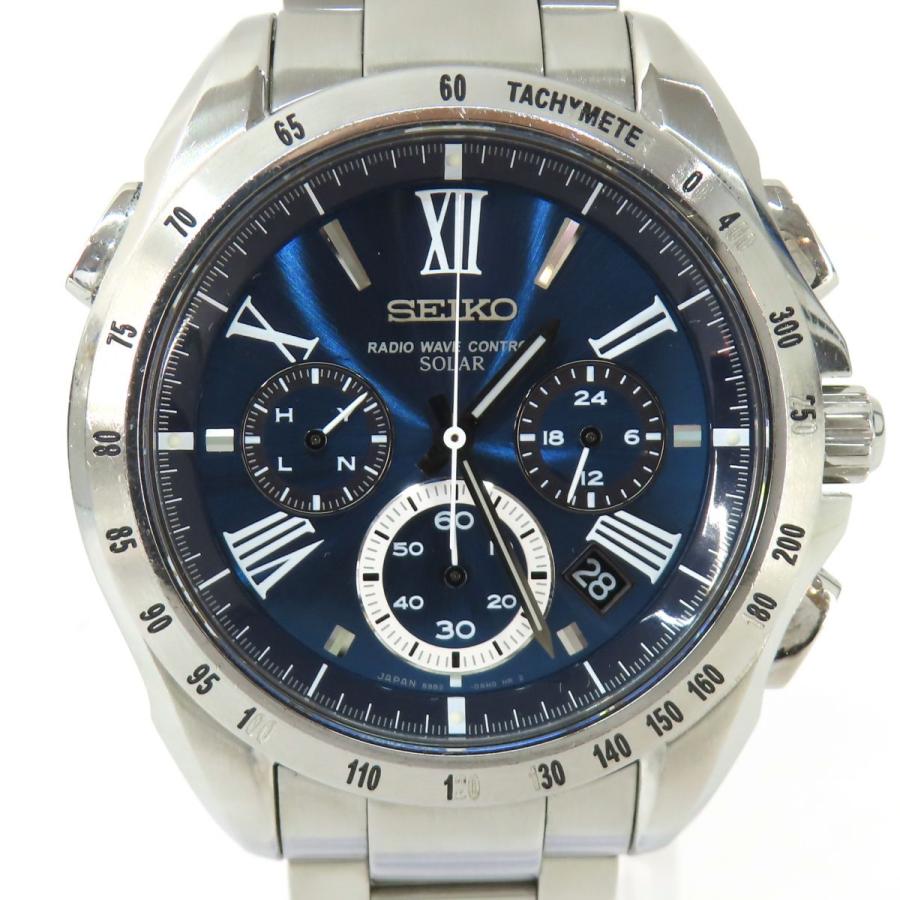 SEIKO セイコー ブライツ クロノグラフ 8B82-0AG0 電波ソーラー 腕時計