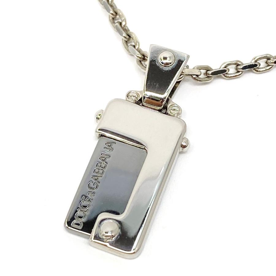 【新品】ドルチェ&ガッバーナ ネックレス 現行品 シルバー DG D&G ドルチェ＆ガッバーナロゴネックレスシルバー925ラインストーン