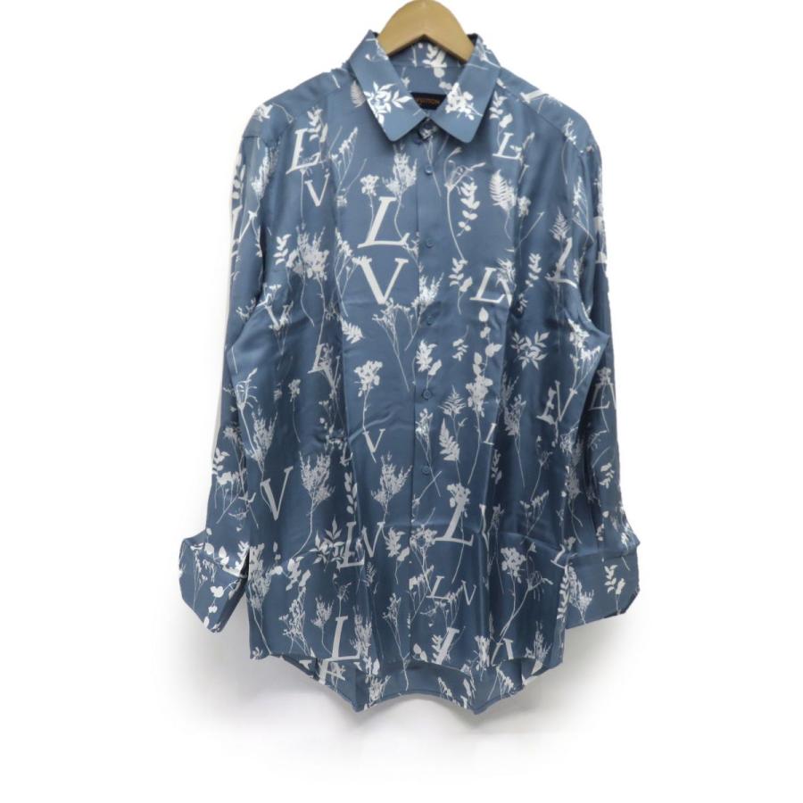 LOUIS VUITTON ルイヴィトン 22AW LVリーフ シルク長袖シャツ トップス