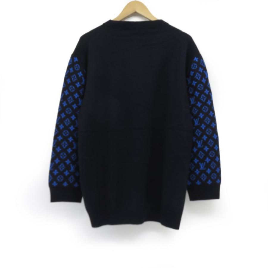 LOUIS VUITTON ルイヴィトン 23SS モノグラムスリーブ 切替 カシミア 混 ウールニットセーター RM231Q R93 HON42W_1