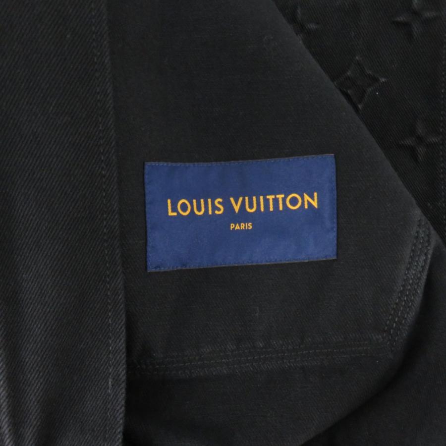 171s LOUIS VUITTON ルイヴィトン モノグラム エンボス デニムジャケット ジップアップパーカー RM222H OK4 HNA10Wの画像