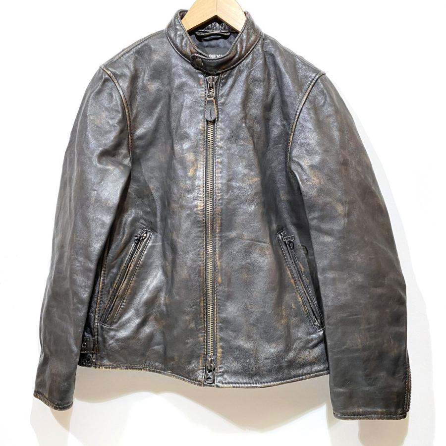 AVIREX アヴィレックス AGED LEATHER SINGLE RIDERS JACKET 羊革