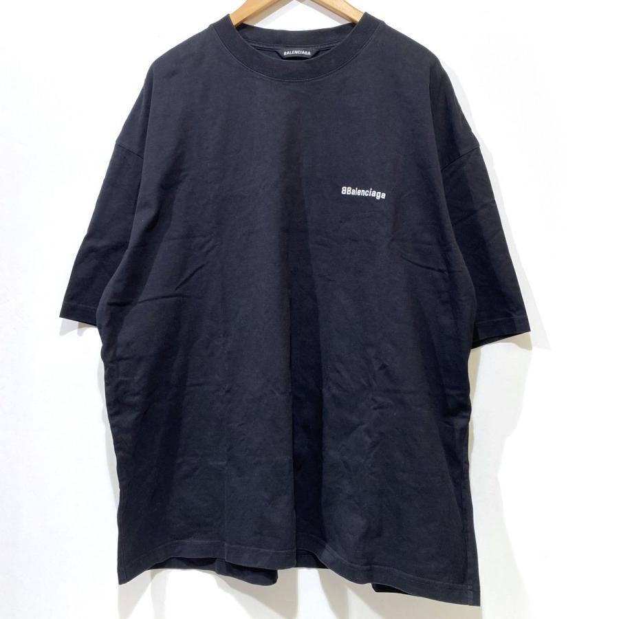 BALENCIAGA XXXL ブラックTシャツ　　サイズ2 バレンシアガ BALENCIAGA Tシャツ サイズXL ブラック ※中古【津山店