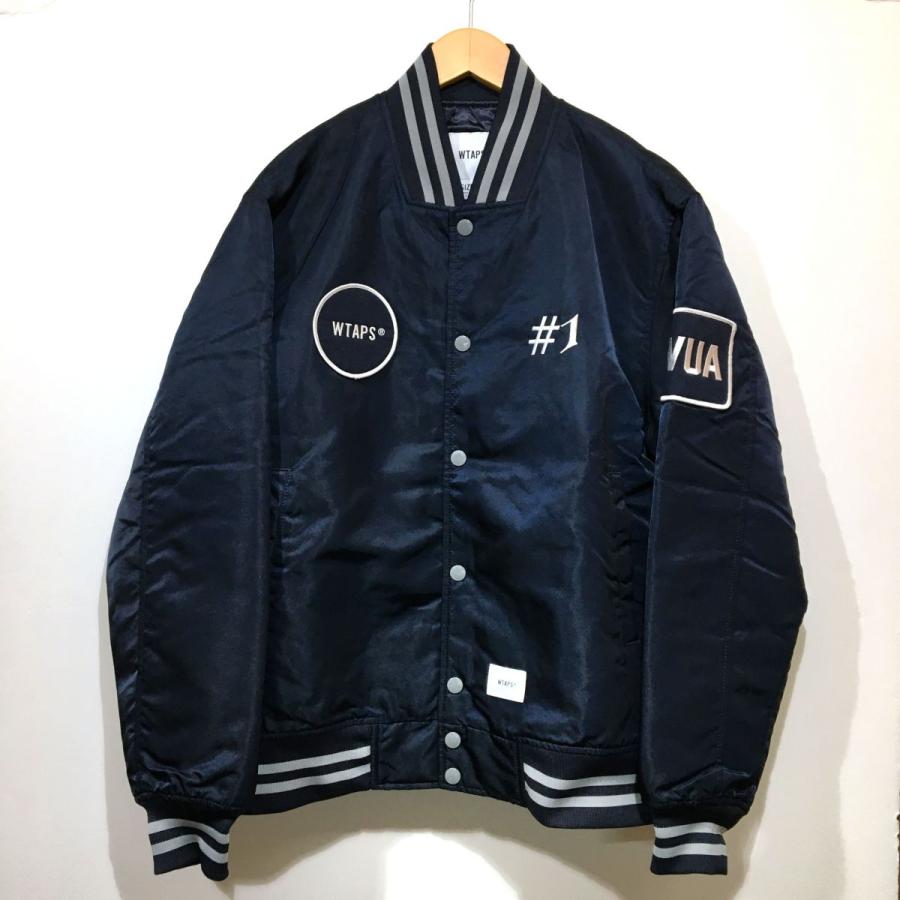 k*8様 WTAPS スタジャン　BENCH JACKET ダブルタップス WTAPS BENCH JACKET スタジャン SIZE X 01 ネイビー