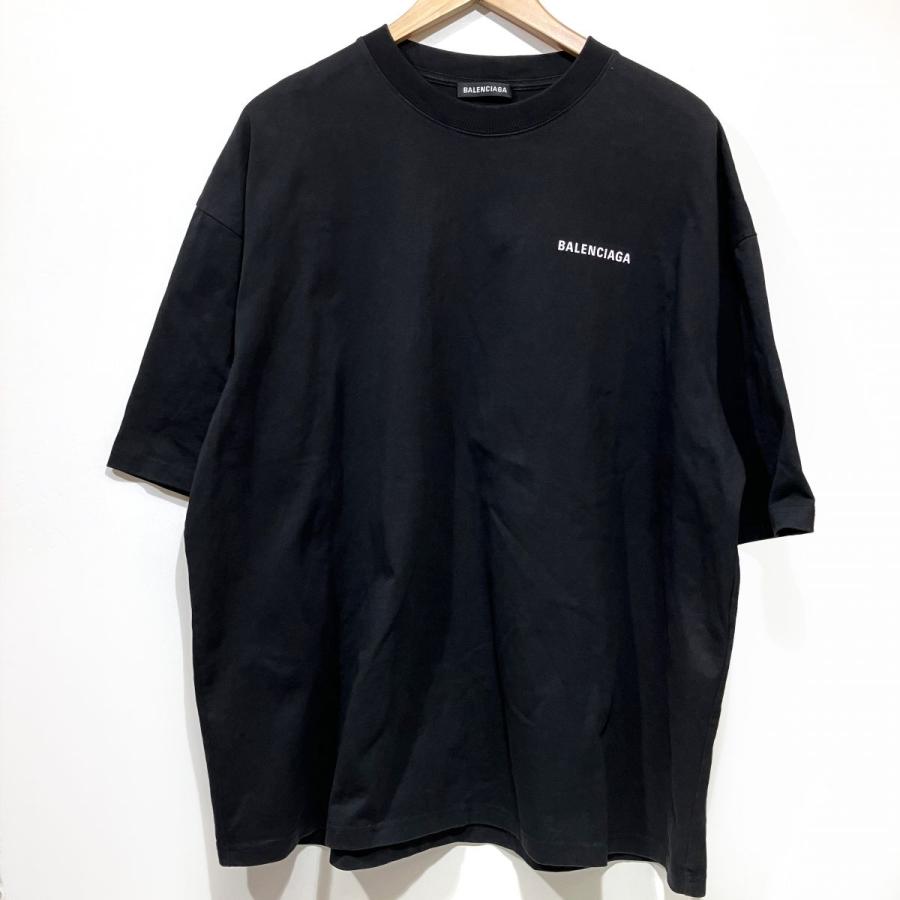 BALENCIAGA バレンシアガ Tシャツ カットソー 半袖 ロゴ ブラック