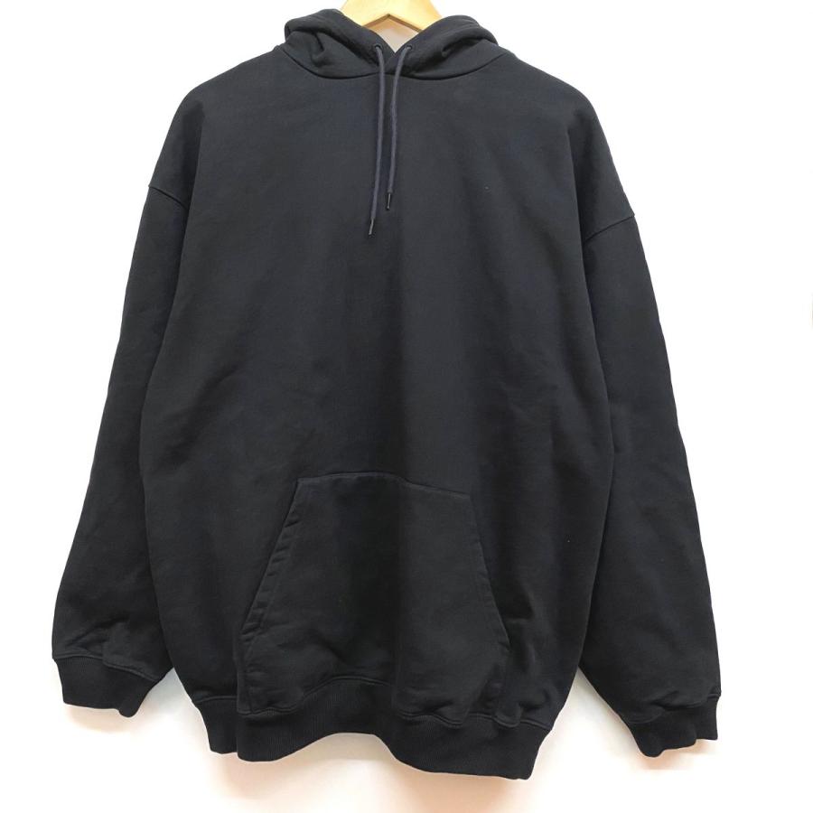 バレンシアガ　BALENCIAGA ロング丈　パーカー　ブラック　黒 BALENCIAGA バレンシアガ プルオーバー フーディ スウェット パーカー