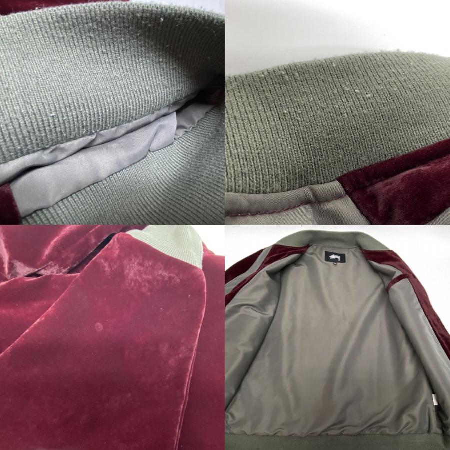 Stussy バーガンディ ボアスタジャン Stussy バーガンディ ボアスタジャン Stussy バーガンディ ボア