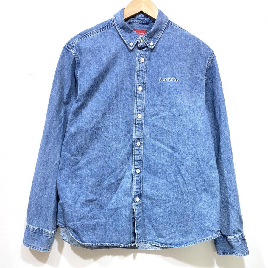 Supreme シュプリーム Classic Logo Denim Shirt シャツ 長袖 ブルー